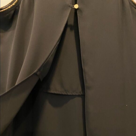 BEBE SLEEVELESS LONG BLACK TUNIC CROP OPEN BACK M - Picture 5 of 8